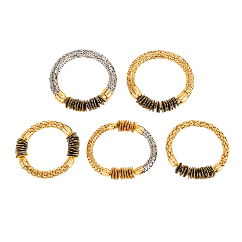 Coordinates Bracelet - R7UF 텍스처 팔찌 세트, 조화로운 뱅글