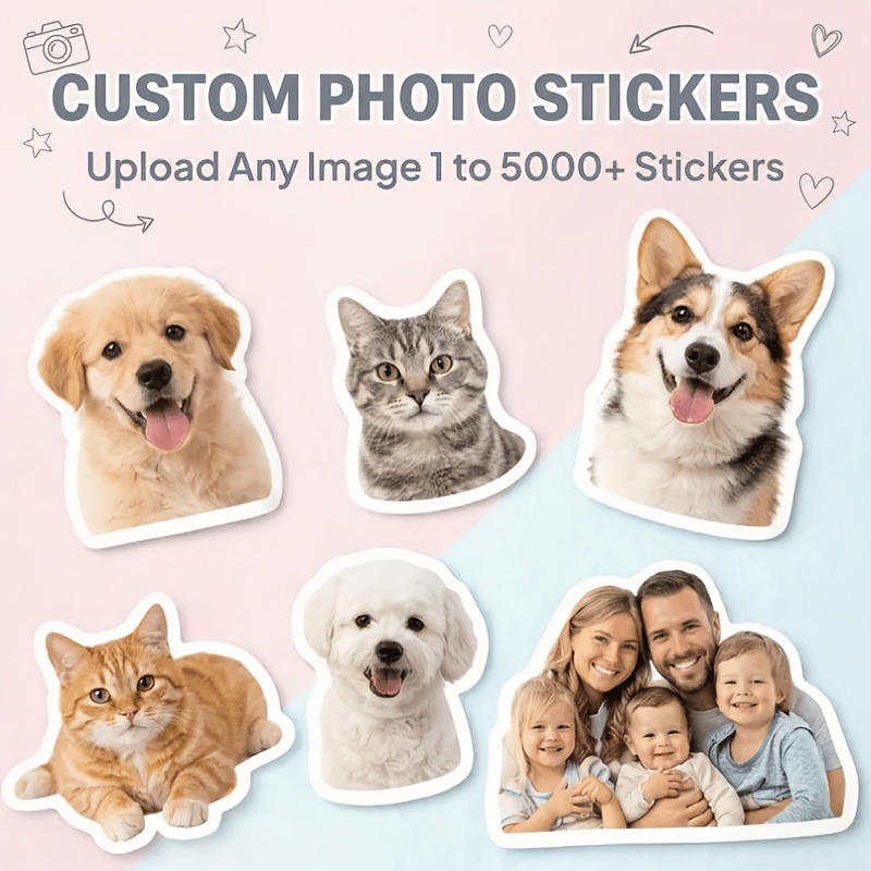 Pet Portrait Custom - 맞춤형 스티커, 사진 맞춤형 스티커, 반려동물