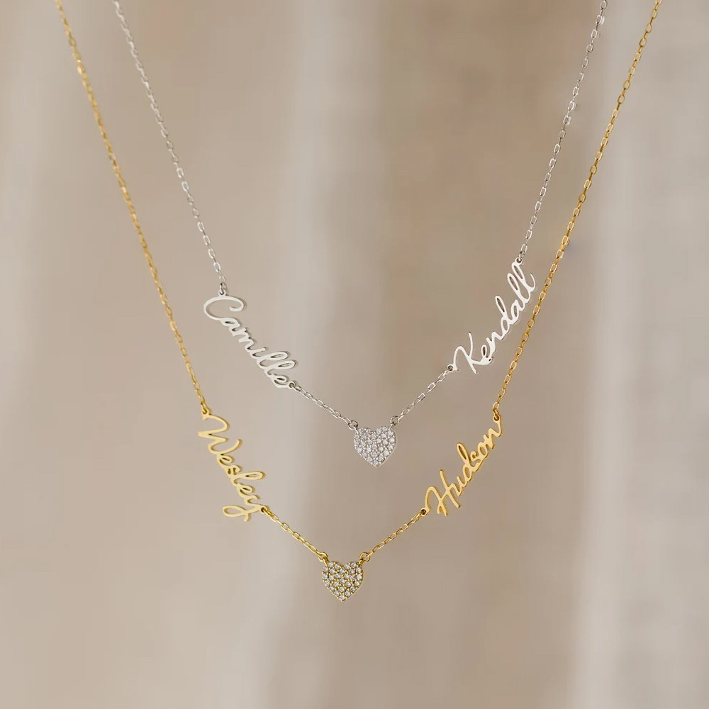 Haiyufly 맞춤형 다중 이름 지르콘 하트 목걸이, - Birth Flower Necklace 리뷰 및 가격
